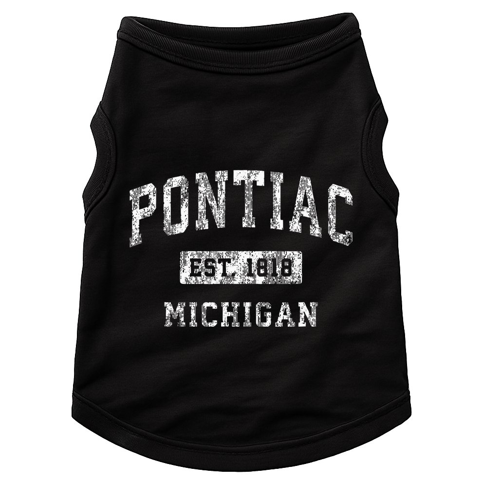 Pontiac Michigan Mi Vintage Established Sports Doggie Tank