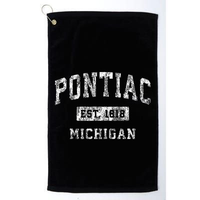 Pontiac Michigan Mi Vintage Established Sports Golf Towel