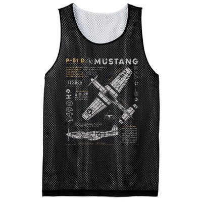 P51 Mustang North American Aviation Vintage Fighter Plane Mesh Reversible Basketball Jersey Tank