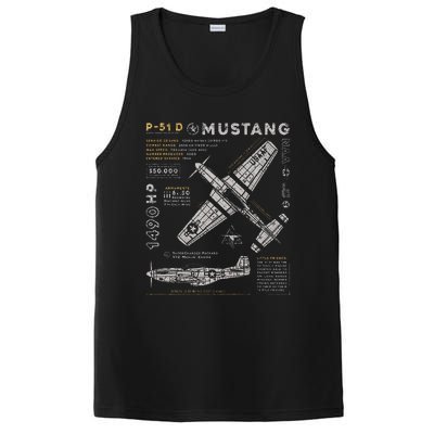 P51 Mustang North American Aviation Vintage Fighter Plane PosiCharge Competitor Tank