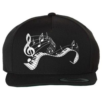 Pianist Music Notes Treble Clef Piano Player Keyboard Piano Wool Snapback Cap