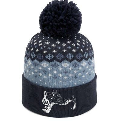 Pianist Music Notes Treble Clef Piano Player Keyboard Piano The Baniff Cuffed Pom Beanie