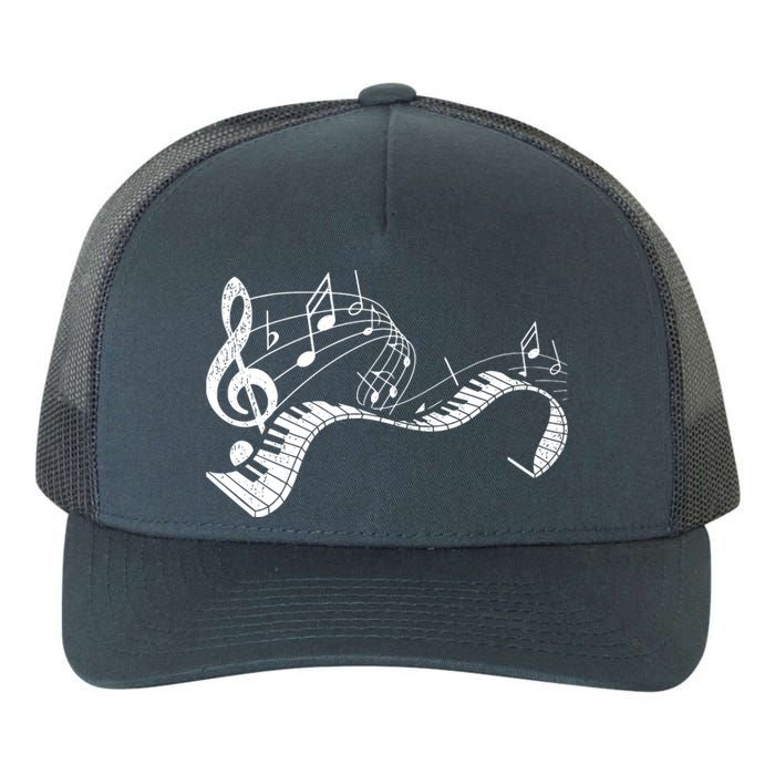 Pianist Music Notes Treble Clef Piano Player Keyboard Piano Yupoong Adult 5-Panel Trucker Hat