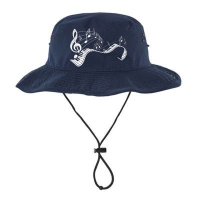 Pianist Music Notes Treble Clef Piano Player Keyboard Piano Legacy Cool Fit Booney Bucket Hat