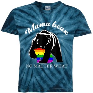 Proud Mom No Matter What LGBTQ LGBT Mom Pride Mama Bear Kids Tie-Dye T-Shirt