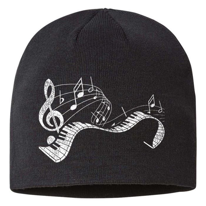 Pianist Music Notes Treble Clef Piano Player Keyboard Piano Sustainable Beanie