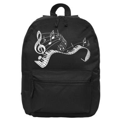 Pianist Music Notes Treble Clef Piano Player Keyboard Piano 16 in Basic Backpack