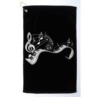 Pianist Music Notes Treble Clef Piano Player Keyboard Piano Golf Towel