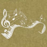 Pianist Music Notes Treble Clef Piano Player Keyboard Piano Garment-Dyed Women's Muscle Tee