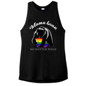 Proud Mom No Matter What LGBTQ LGBT Mom Pride Mama Bear Ladies PosiCharge Tri-Blend Wicking Tank