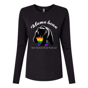 Proud Mom No Matter What LGBTQ LGBT Mom Pride Mama Bear Womens Cotton Relaxed Long Sleeve T-Shirt