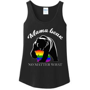 Proud Mom No Matter What LGBTQ LGBT Mom Pride Mama Bear Ladies Essential Tank