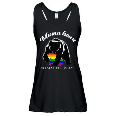 Proud Mom No Matter What LGBTQ LGBT Mom Pride Mama Bear Ladies Essential Flowy Tank