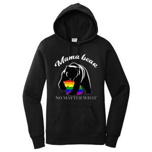 Proud Mom No Matter What LGBTQ LGBT Mom Pride Mama Bear Women's Pullover Hoodie