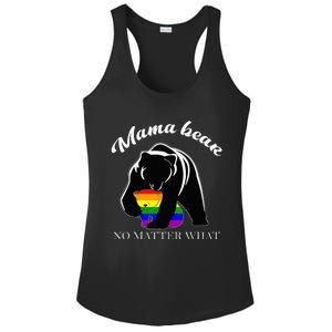 Proud Mom No Matter What LGBTQ LGBT Mom Pride Mama Bear Ladies PosiCharge Competitor Racerback Tank