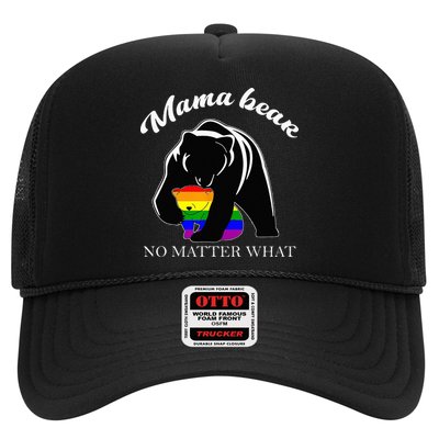 Proud Mom No Matter What LGBTQ LGBT Mom Pride Mama Bear Trucker Hat