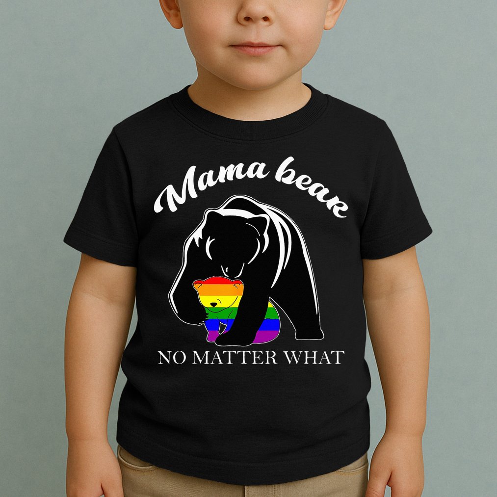 Proud Mom No Matter What LGBTQ LGBT Mom Pride Mama Bear Toddler T-Shirt