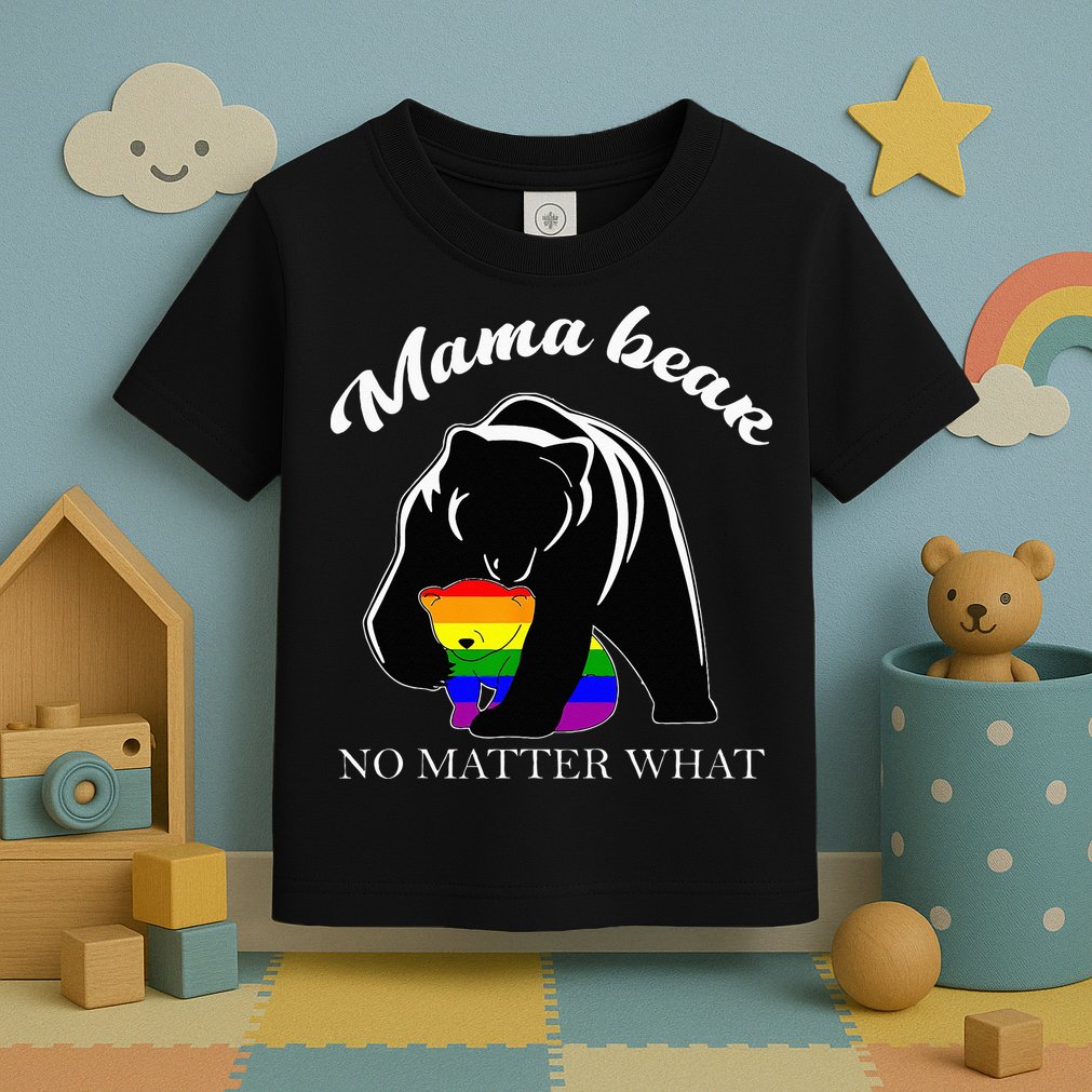 Proud Mom No Matter What LGBTQ LGBT Mom Pride Mama Bear Toddler T-Shirt