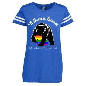 Proud Mom No Matter What LGBTQ LGBT Mom Pride Mama Bear Enza Ladies Jersey Football T-Shirt