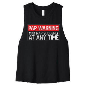 Pap May Nap Suddenly Pap Grandpa Pap Grandfather Women's Racerback Cropped Tank