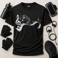 Pianist Music Notes Treble Clef Piano Player Keyboard Piano Performance Shirt