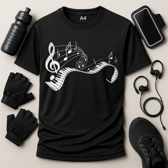 Pianist Music Notes Treble Clef Piano Player Keyboard Piano Performance Shirt