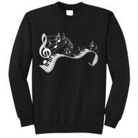 Pianist Music Notes Treble Clef Piano Player Keyboard Piano Sweatshirt