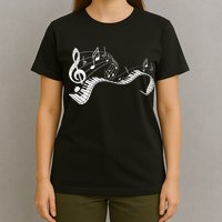 Pianist Music Notes Treble Clef Piano Player Keyboard Piano T-Shirt