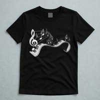 Pianist Music Notes Treble Clef Piano Player Keyboard Piano T-Shirt