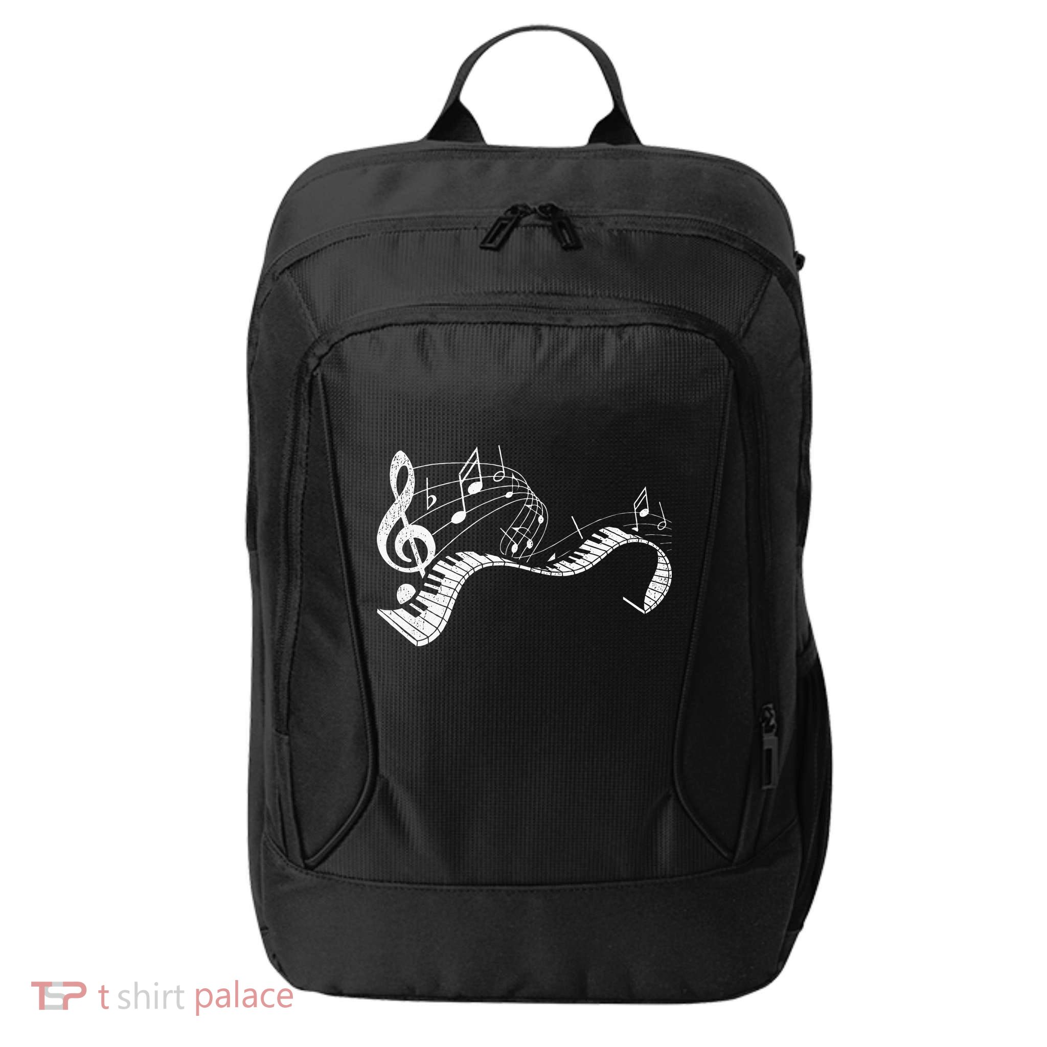 Pianist Music Notes Treble Clef Piano Player Keyboard Piano City Backpack