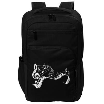 Pianist Music Notes Treble Clef Piano Player Keyboard Piano Impact Tech Backpack