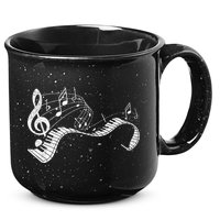 Pianist Music Notes Treble Clef Piano Player Keyboard Piano 15oz Campfire Ceramic Mug