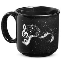 Pianist Music Notes Treble Clef Piano Player Keyboard Piano 15oz Campfire Ceramic Mug