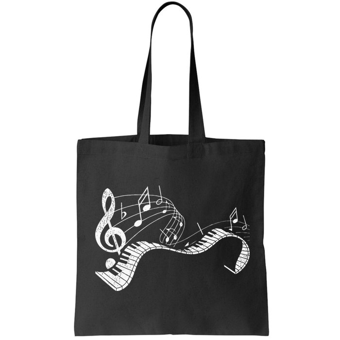 Pianist Music Notes Treble Clef Piano Player Keyboard Piano Bag