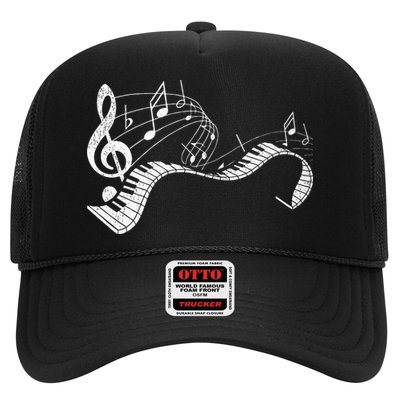 Pianist Music Notes Treble Clef Piano Player Keyboard Piano Trucker Hat