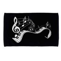 Pianist Music Notes Treble Clef Piano Player Keyboard Piano Microfiber Hand Towel