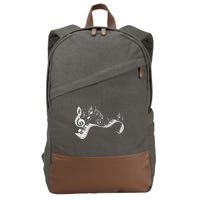 Pianist Music Notes Treble Clef Piano Player Keyboard Piano Cotton Canvas Backpack