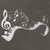 Pianist Music Notes Treble Clef Piano Player Keyboard Piano Cotton Canvas Backpack