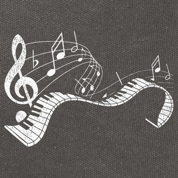 Pianist Music Notes Treble Clef Piano Player Keyboard Piano Cotton Canvas Backpack