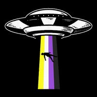 Pride Month Non Binary Flag Ufo Lgbtq Parade Drawstring Bag