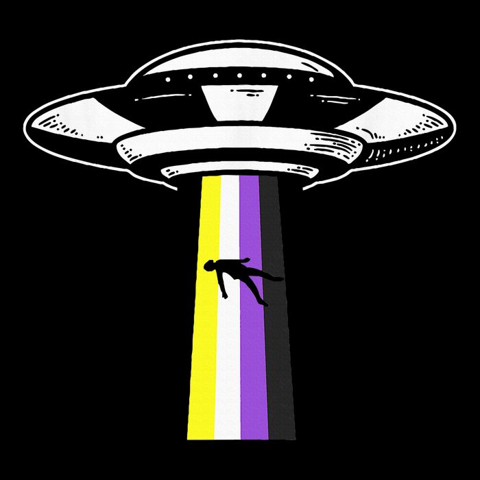 Pride Month Non Binary Flag Ufo Lgbtq Parade Drawstring Bag