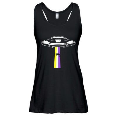 Pride Month Non Binary Flag Ufo Lgbtq Parade Ladies Essential Flowy Tank