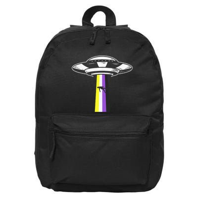 Pride Month Non Binary Flag Ufo Lgbtq Parade 16 in Basic Backpack