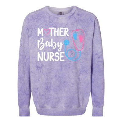 Postpartum Mother Nurse Mom Funny Nursing Students Gift Colorblast Crewneck Sweatshirt