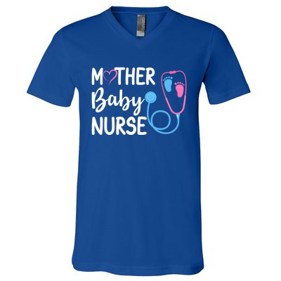 Postpartum Mother Nurse Mom Funny Nursing Students Gift V-Neck T-Shirt