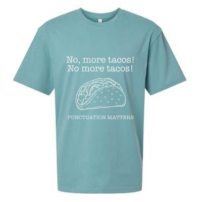 Punctuation Matters No More Tacos Teacher Grammar Outfits Sueded Cloud Jersey T-Shirt