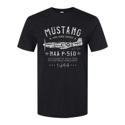 P51 Mustang North American Aviation Ww2 P51 Fighter Plane Softstyle CVC T-Shirt