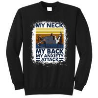 Possum My Neck My Back My Anxiety Attack Retro Opossums Tall Sweatshirt