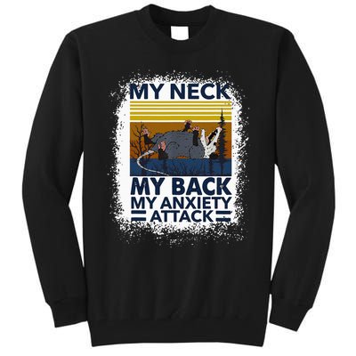 Possum My Neck My Back My Anxiety Attack Retro Opossums Tall Sweatshirt