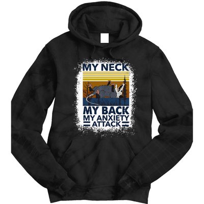 Possum My Neck My Back My Anxiety Attack Retro Opossums Tie Dye Hoodie